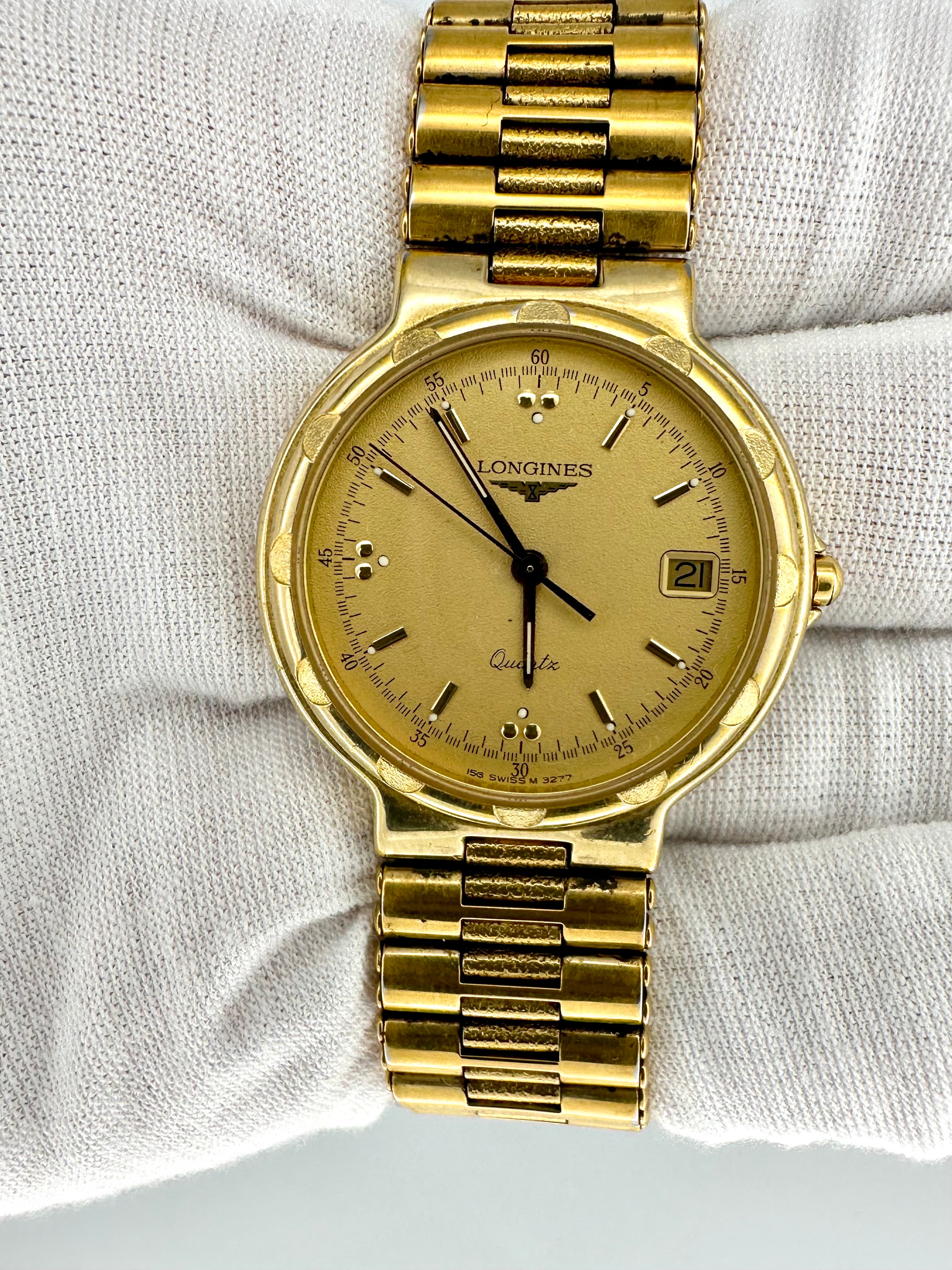 Longines L1.61.2.494.0 (3277) Men’s Quartz Watch – Swiss Made – Gold Plated