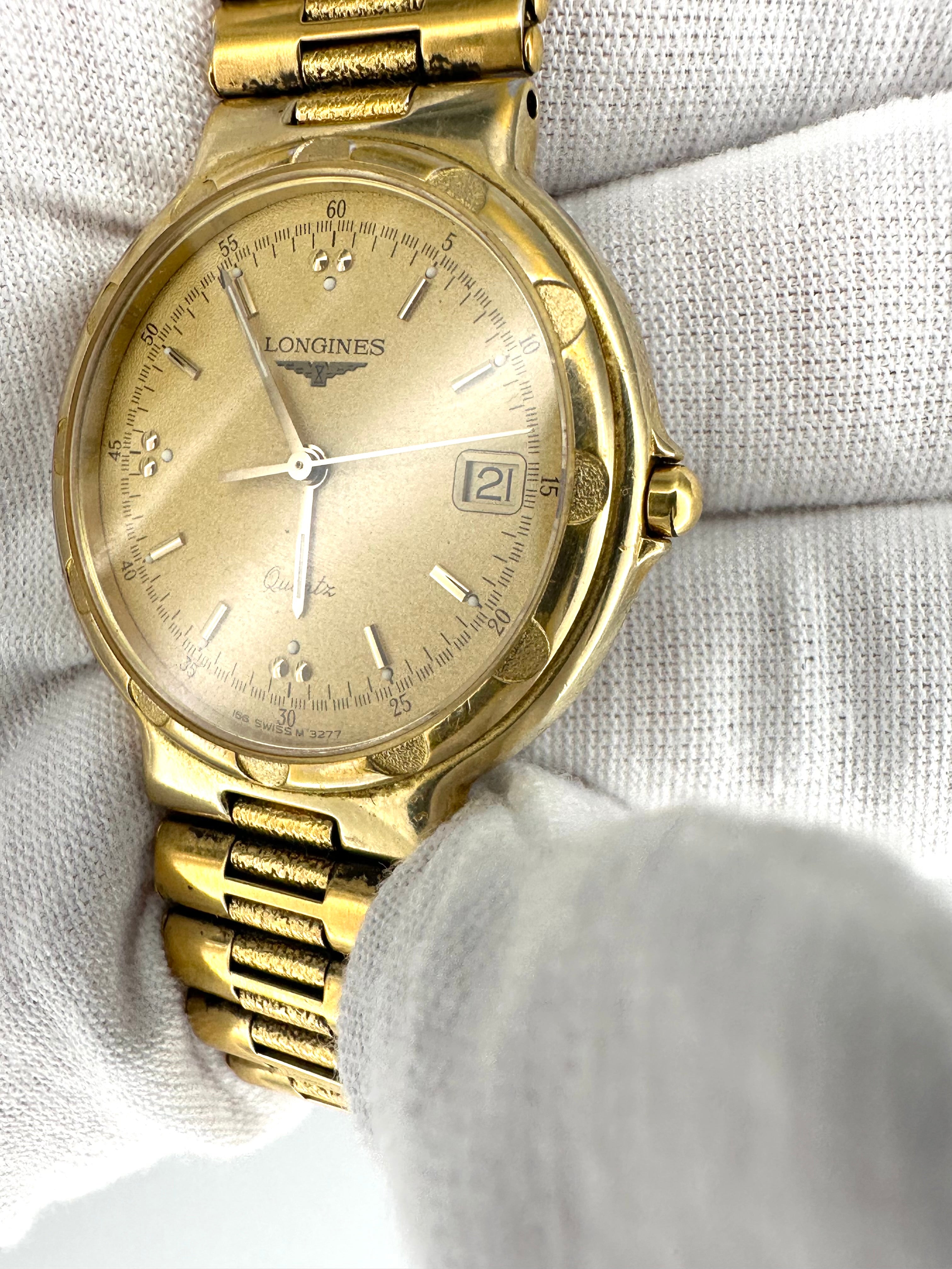 Longines L1.61.2.494.0 (3277) Men’s Quartz Watch – Swiss Made – Gold Plated