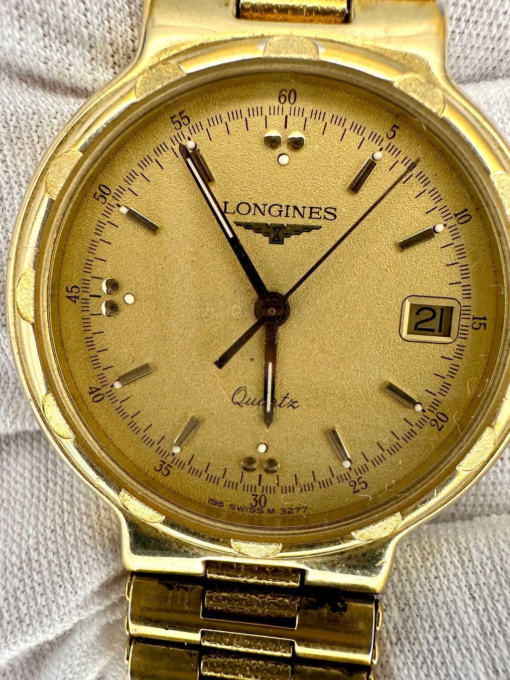 Longines L1.61.2.494.0 (3277) Men’s Quartz Watch – Swiss Made – Gold Plated
