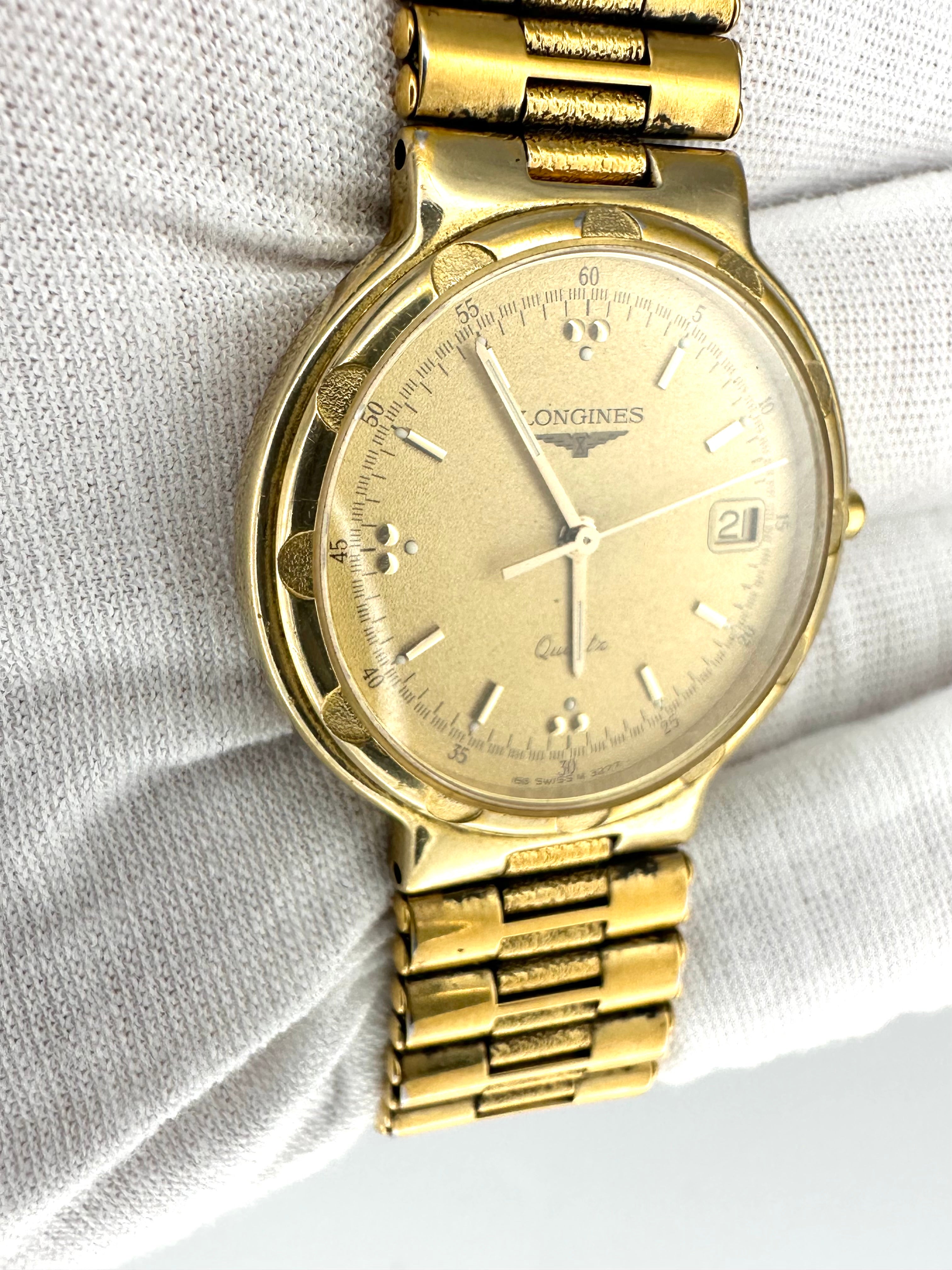 Longines L1.61.2.494.0 (3277) Men’s Quartz Watch – Swiss Made – Gold Plated